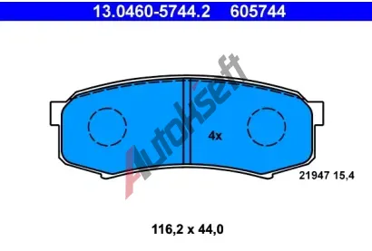 ATE Sada brzdovch destiek AT 605744, AT 21947