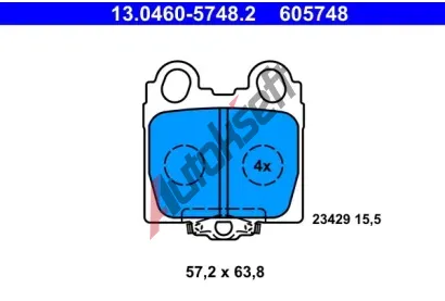 ATE Sada brzdovch destiek AT 23429, AT 605748