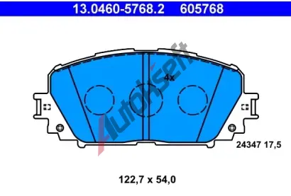 ATE Sada brzdovch destiek AT 605768, AT 24347