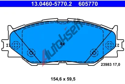 ATE Sada brzdovch destiek AT 23983, AT 605770