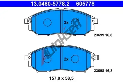 ATE Sada brzdovch destiek AT 605778, AT 23699
