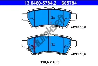 ATE Sada brzdovch destiek AT 24243, AT 605784