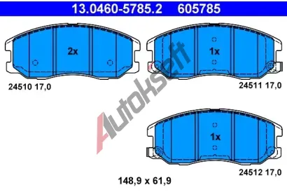 ATE Sada brzdovch destiek AT 24512, AT 605785