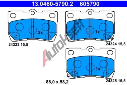 ATE Sada brzdovch destiek AT 24325, AT 605790