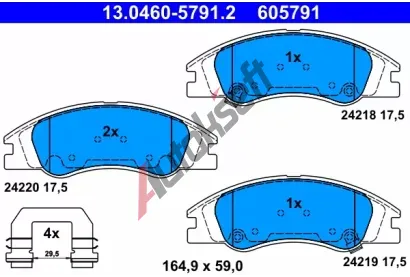 ATE Sada brzdovch destiek AT 24220, AT 605791
