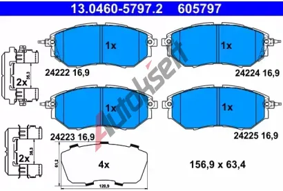 ATE Sada brzdovch destiek AT 24225, AT 605797