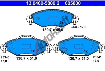 ATE Sada brzdovch destiek AT 605800, AT 23342