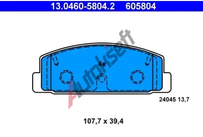 ATE Sada brzdovch destiek AT 24045, AT 605804