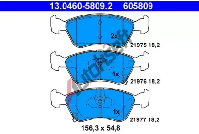 ATE Sada brzdovch destiek AT 21977, AT 605809