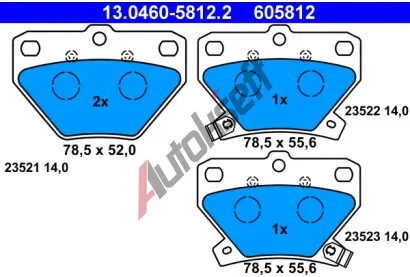 ATE Sada brzdovch destiek AT 23523, AT 605812
