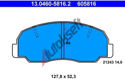 ATE Sada brzdovch destiek AT 605816, AT 21243
