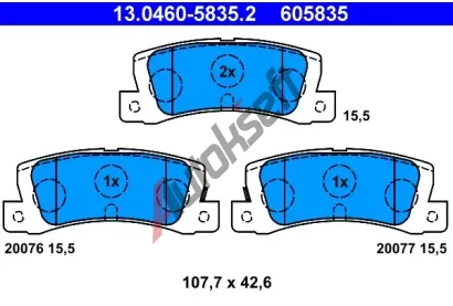 ATE Sada brzdovch destiek AT 20077, AT 605835