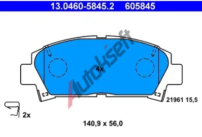 ATE Sada brzdovch destiek AT 605845, AT 21961