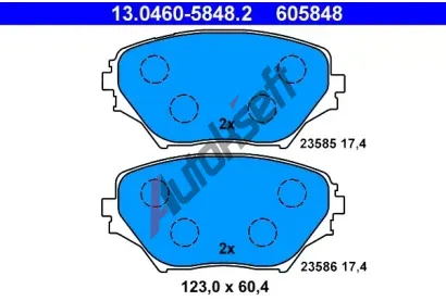 ATE Sada brzdovch destiek AT 23586, AT 605848
