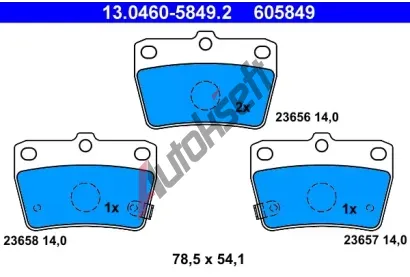 ATE Sada brzdovch destiek AT 23658, AT 605849
