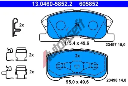 ATE Sada brzdovch destiek AT 23498, AT 605852