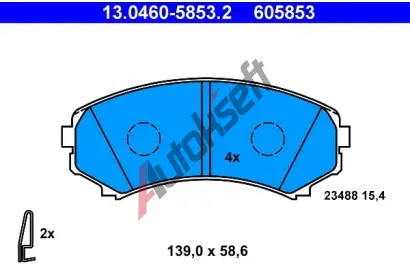 ATE Sada brzdovch destiek AT 23488, AT 605853