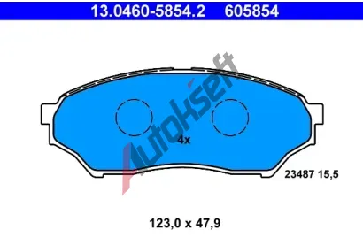 ATE Sada brzdovch destiek AT 23487, AT 605854