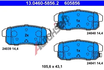 ATE Sada brzdovch destiek AT 605856, AT 24041