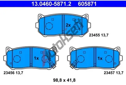 ATE Sada brzdovch destiek AT 23457, AT 605871