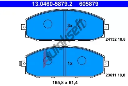 ATE Sada brzdovch destiek AT 24132, AT 605879