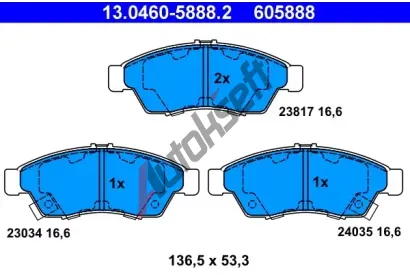 ATE Sada brzdovch destiek AT 24035, AT 605888