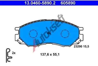 ATE Sada brzdovch destiek AT 605890, AT 23290