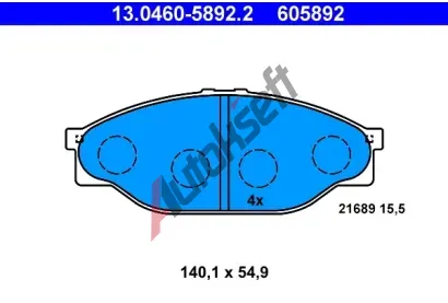 ATE Sada brzdovch destiek AT 21689, AT 605892