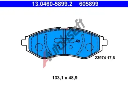 ATE Sada brzdovch destiek AT 23974, AT 605899