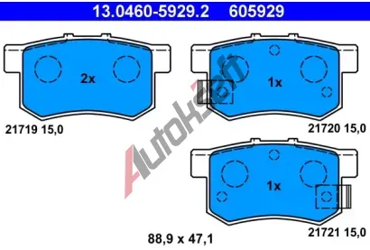 ATE Sada brzdovch destiek AT 21721, AT 605929