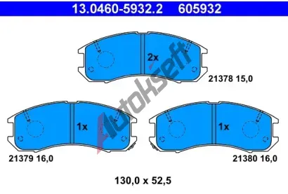 ATE Sada brzdovch destiek AT 21380, AT 605932