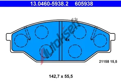 ATE Sada brzdovch destiek AT 21158, AT 605938