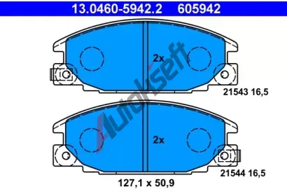 ATE Sada brzdovch destiek AT 605942, AT 21544