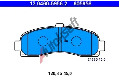 ATE Sada brzdovch destiek AT 21626, AT 605956