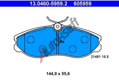 ATE Sada brzdovch destiek AT 21481, AT 605959