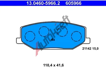 ATE Sada brzdovch destiek AT 605966, AT 21142