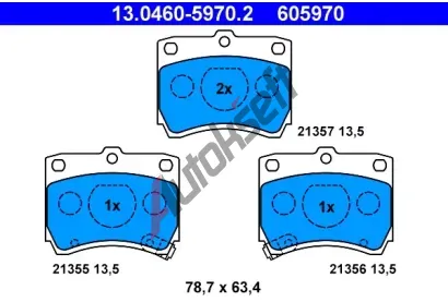 ATE Sada brzdovch destiek AT 21357, AT 605970