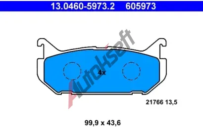 ATE Sada brzdovch destiek AT 21766, AT 605973