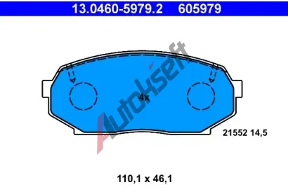 ATE Sada brzdovch destiek AT 21552, AT 605979