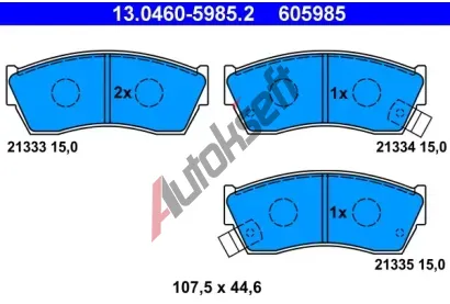 ATE Sada brzdovch destiek AT 605985, AT 21335