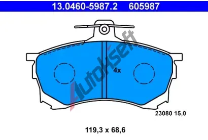 ATE Sada brzdovch destiek AT 23080, AT 605987