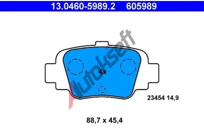 ATE Sada brzdovch destiek AT 23454, AT 605989