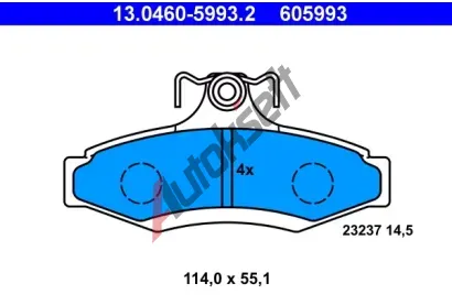 ATE Sada brzdovch destiek AT 23237, AT 605993