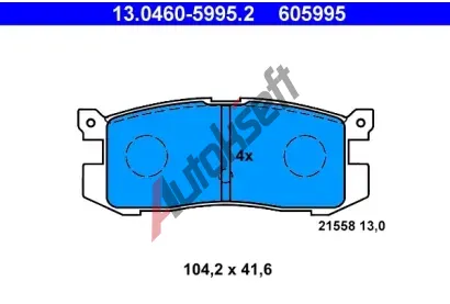 ATE Sada brzdovch destiek AT 21558, AT 605995