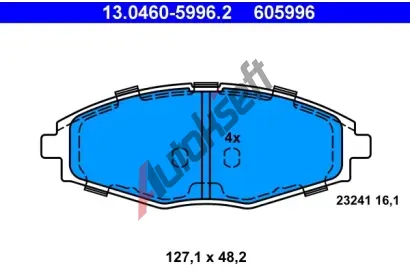 ATE Sada brzdovch destiek AT 23241, AT 605996