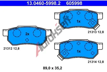 ATE Sada brzdovch destiek AT 21314, AT 605998