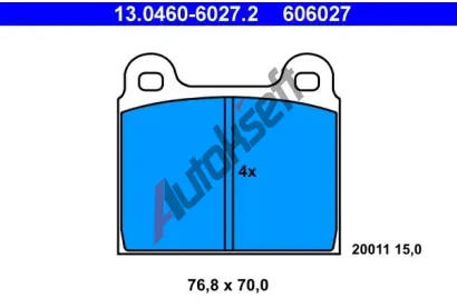 ATE Sada brzdovch destiek AT 20011, AT 606027