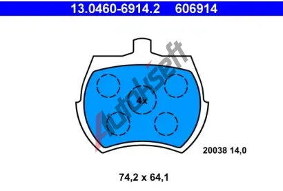 ATE Sada brzdovch destiek AT 20038, AT 606914