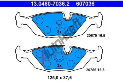 ATE Sada brzdovch destiek AT 20675, AT 607036