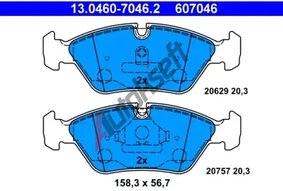 ATE Sada brzdovch destiek AT 607046, AT 20629